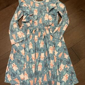 DotDot Smile Blue Bear Print Kids Dress